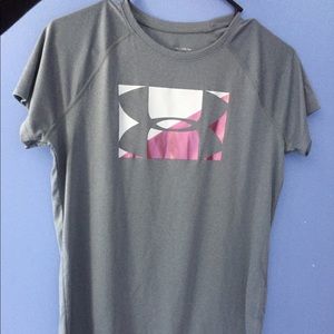 girls under armour shirt ; size XL/adult small